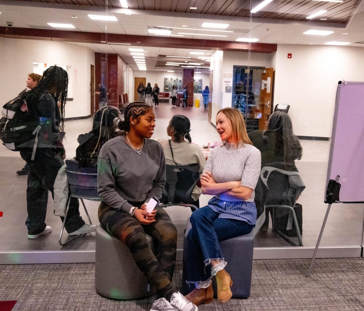 Senior, Laila Abdurraquib, sits down with Media Center Specialist, Raygan Golitko. 